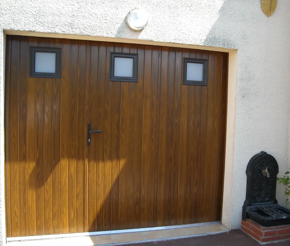 porte garage marron